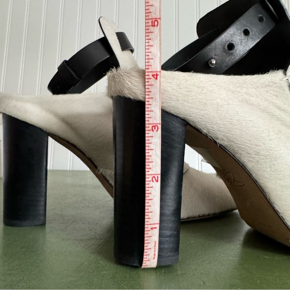 Zero + Maria Cornejo Open Back Pony Hair Heeled Booties w Ankle Straps *Italy* - Picture 6 of 9